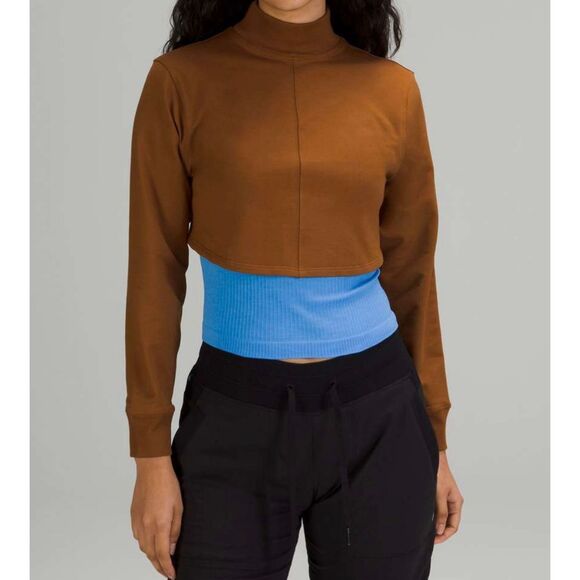 Lululemon LA Reversible Mock Neck Copper Brown - Picture 1 of 9